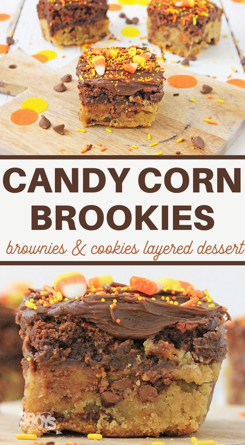 Festive And Sweet Candy Corn Cookie Brownie Bars