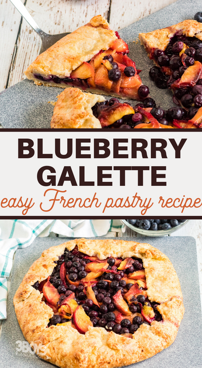 Sweet And Delicate Blueberry Peach Galette