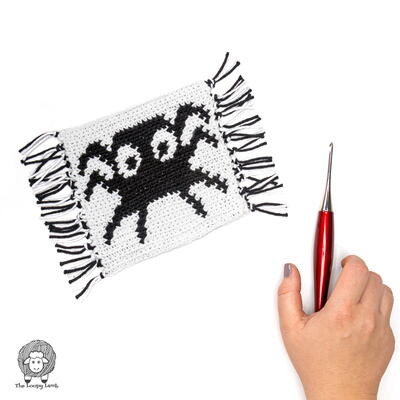 Spooky Spider Crochet Mug Rug