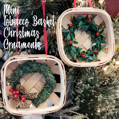 Mini Tobacco Basket Ornaments