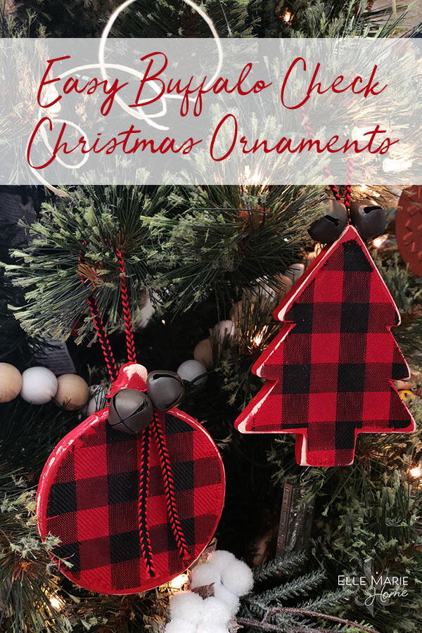 Easy Buffalo Check Christmas Ornaments 