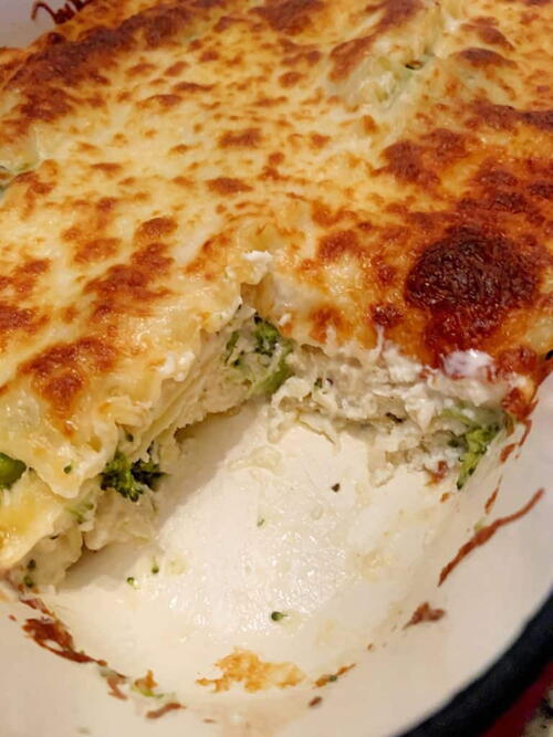 Chicken Broccoli Alfredo Lasagna