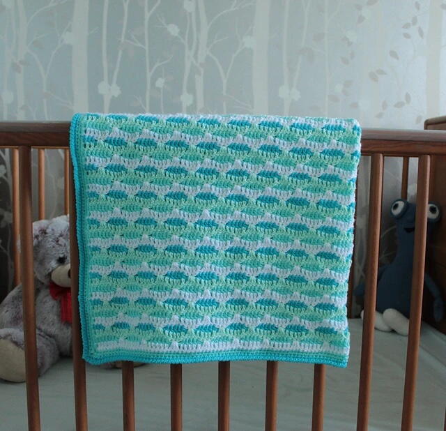 Sea Ripple Baby Blanket