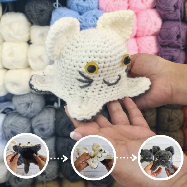 Crochet Amigurumi Reversible Cat