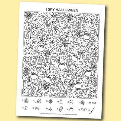 Printable I Spy Halloween
