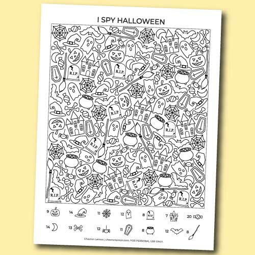 Printable  Halloween I Spy