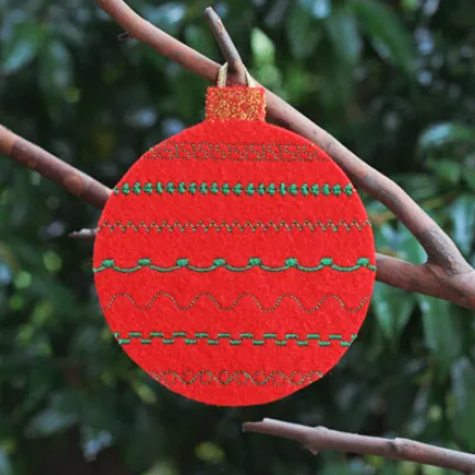 Fancy Embroidered Christmas Ornaments