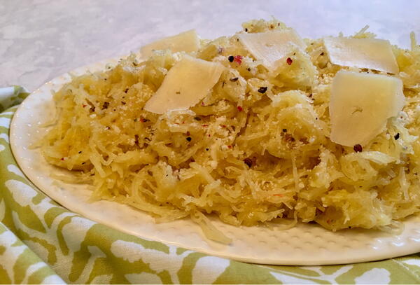 Spaghetti Squash Wtih Cheese And Pepper