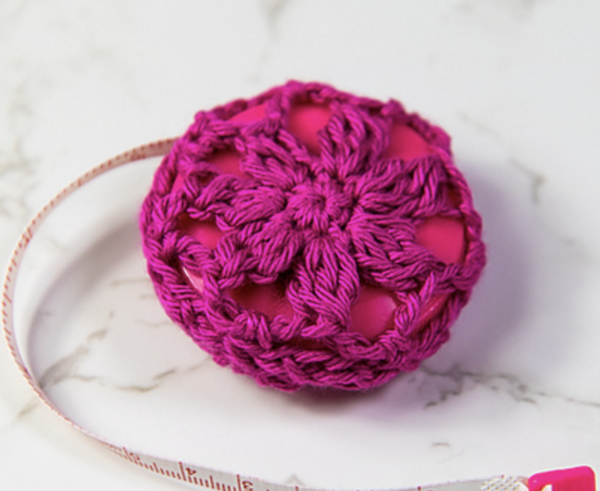 Crochet Lacy Measuring Tape Cover