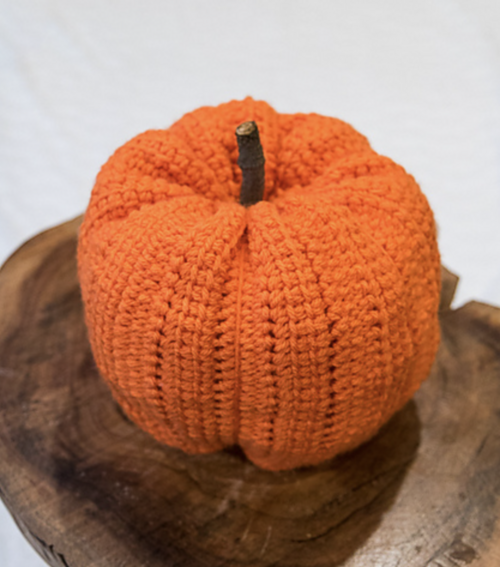 Large Crochet Pumpkin Pattern Using Linked Crochet