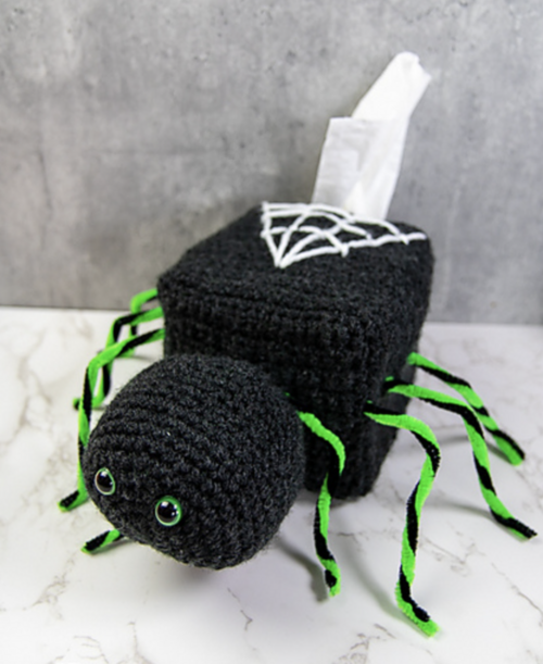 Crochet Spider Tissue Box Cover Pattern