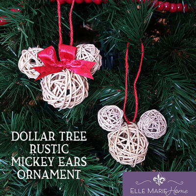 Dollar Tree Mickey Ears Ornaments