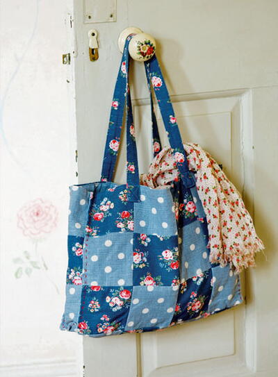 Easy Vintage Tea Towel Tote Bag