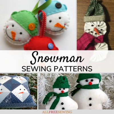 Fabric Craft Pattern Snowman Pattern
