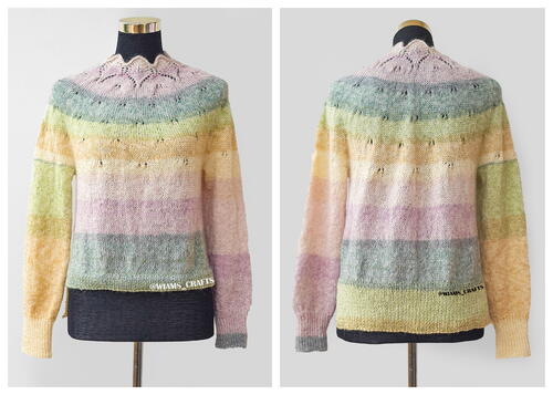 Pastel Stripes Sweater | AllFreeKnitting.com