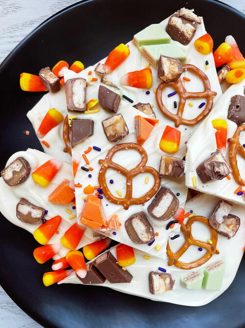 Easy Leftover Halloween Candy Bark