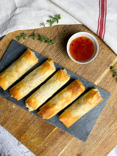 Baked Vegetable Spring Rolls