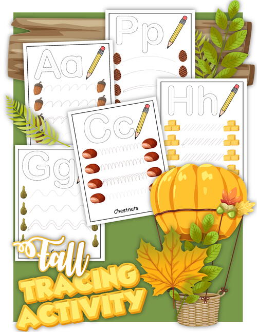 Fall Tracing Worksheets