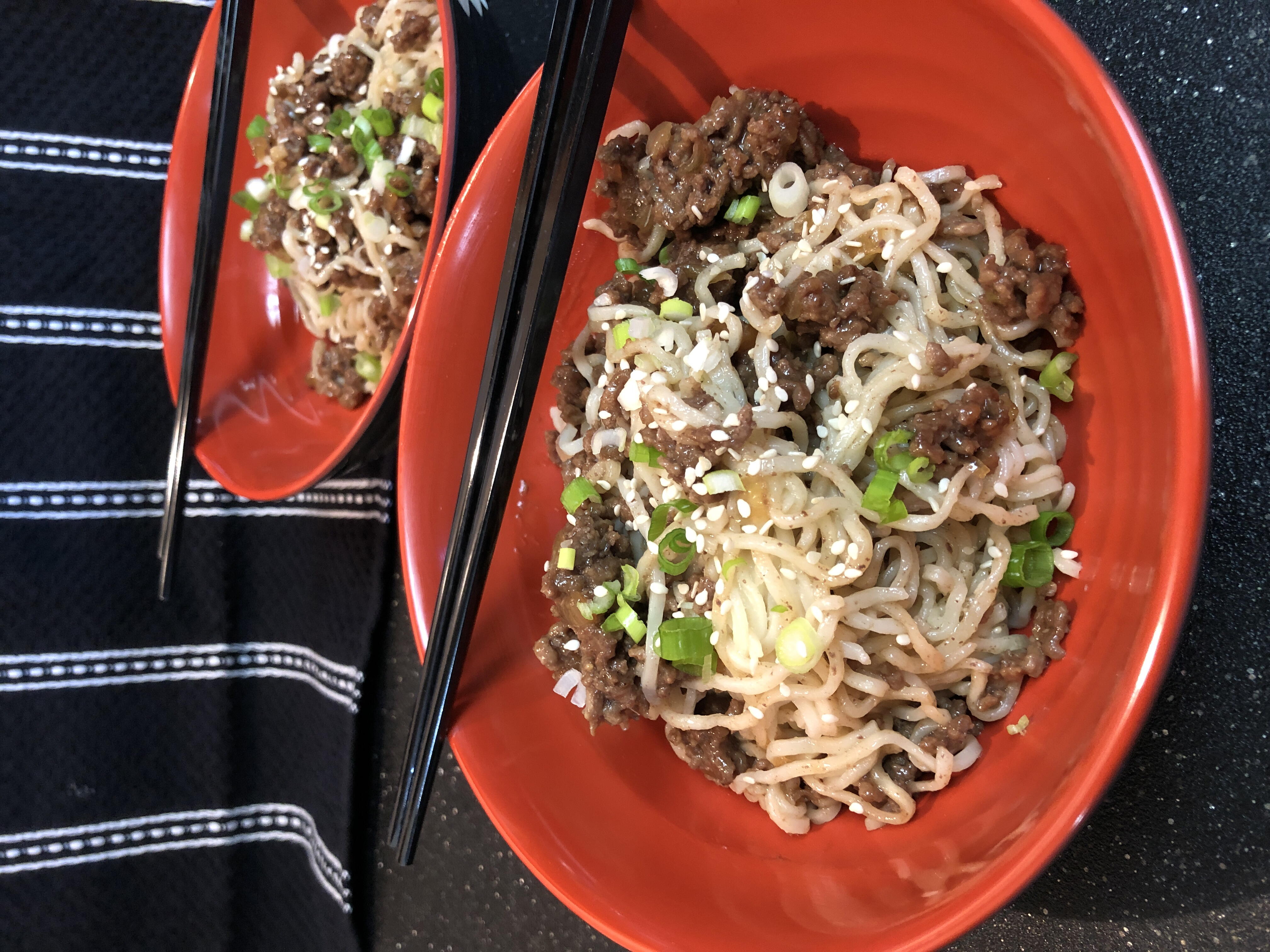 Easy Beef Teriyaki Noodle Bowls