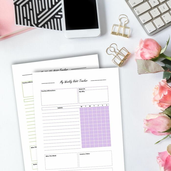 Free Printable Weekly Habit Tracker AllFreePaperCrafts Com