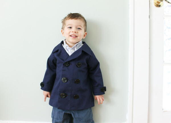 The New Yorker Boys' Peacoat | AllFreeSewing.com
