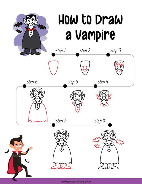 How To Draw Halloween Characters | AllFreeKidsCrafts.com