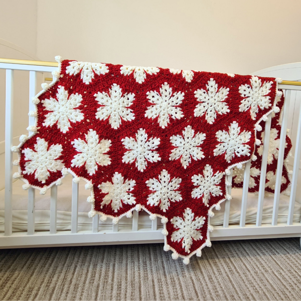 Christmas Snowflakes Afghan Free Crochet Pattern