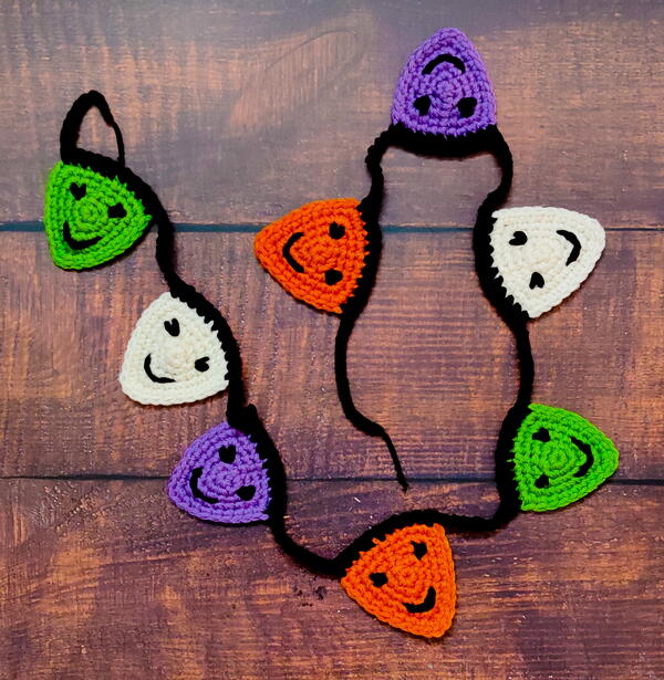 Halloween Applique Bunting Crochet Garland