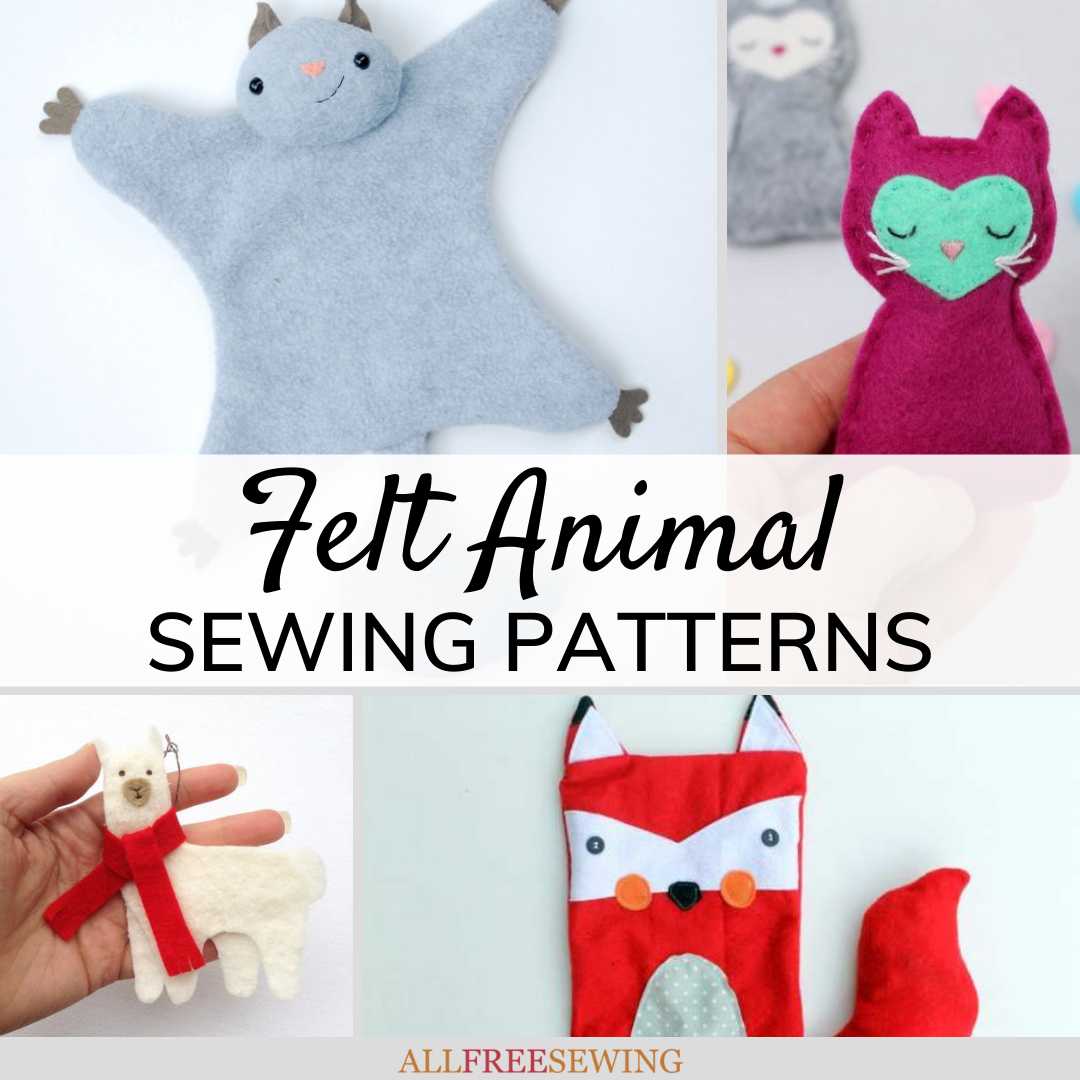 25+ Free Felt Animal Patterns - Easy And Cute Felt Animals ⋆ Hello Sewing