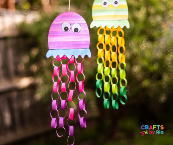 Paper Chain Jellyfish Craft