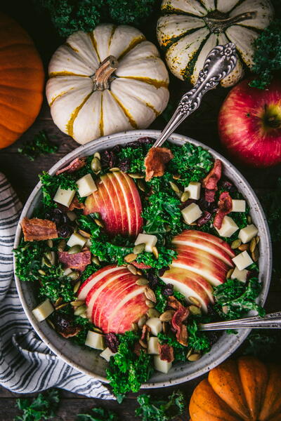Fall Salad With Maple Balsamic Dressing