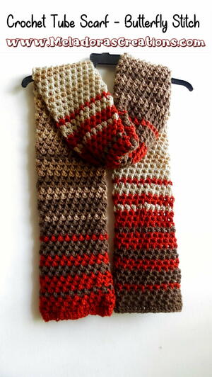 Tube Scarf – Using The Butterfly Stitch
