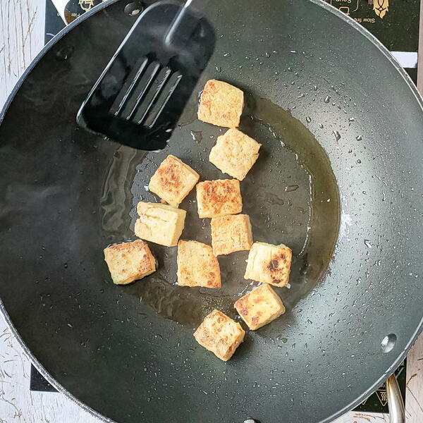 Easy Pan Fried Honey Garlic Tofu