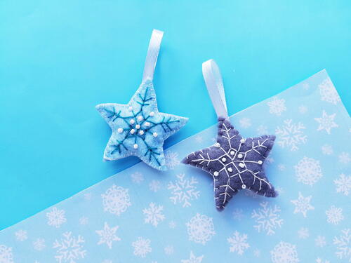 Easy Sew Star Ornaments