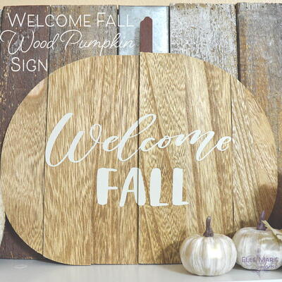 Welcome Fall Pumpkin Sign