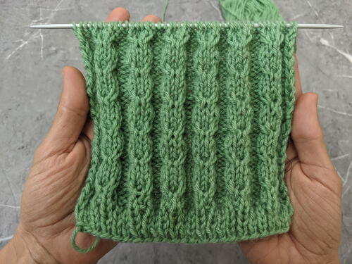 Half Up Twisted Knit Stitch
