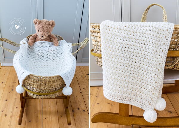 Easy Cluster Stitch Baby Blanket