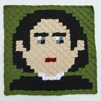 Severus Snape C2c Crochet Block