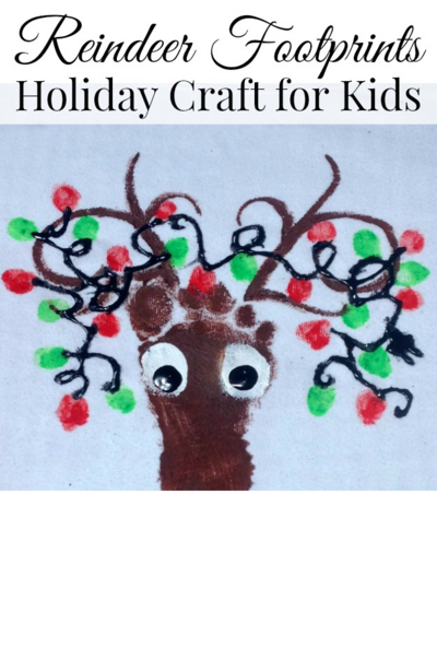 Reindeer Footprint Holiday Craft