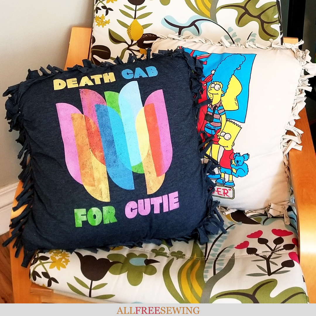 DIY Why Spend More: No sew pillow covers using hot glue
