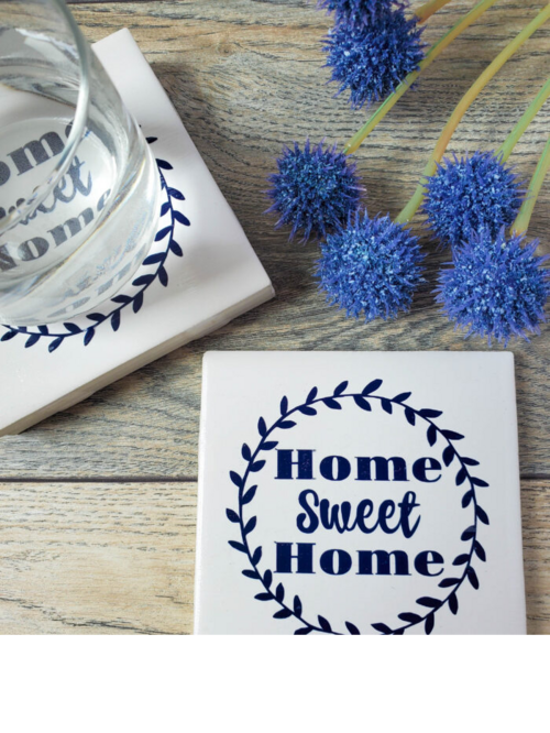 Cricut Ceramic Coasters Easy Gift Idea