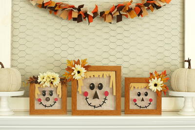 Diy Scarecrow Triptych Shadow Boxes