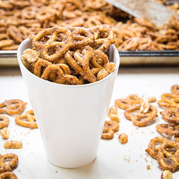 Cinnamon Pretzels And Peanuts