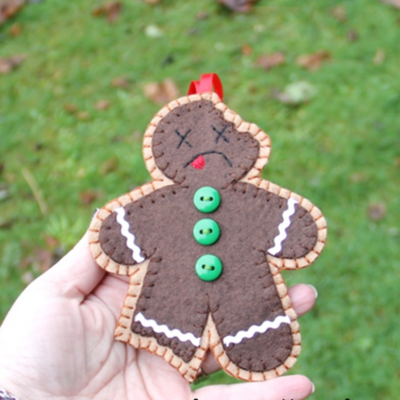 Bitten Gingerbread Man Ornament