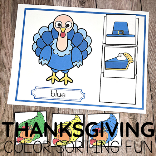 Thanksgiving Color Sorting Fun