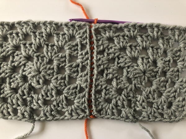 Single crochet joining technique - back loops only wrong side