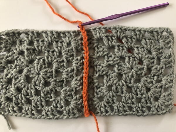 Single crochet joining technique - back loops right side