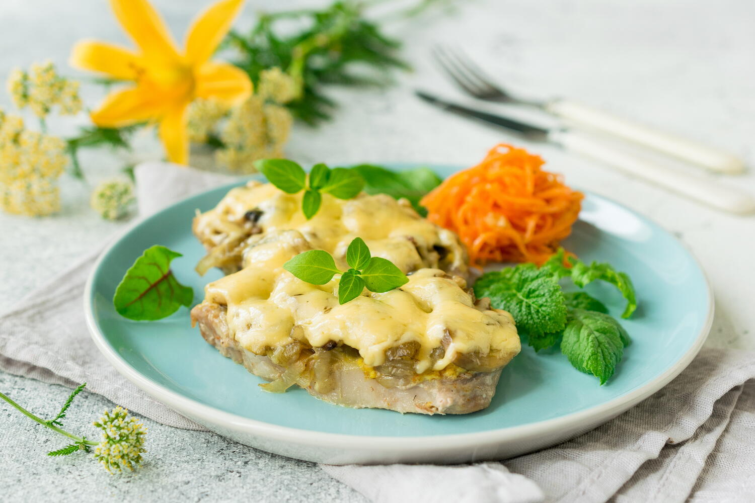 Easy Cheesy Mushroom Pork | AllFreeCopycatRecipes.com