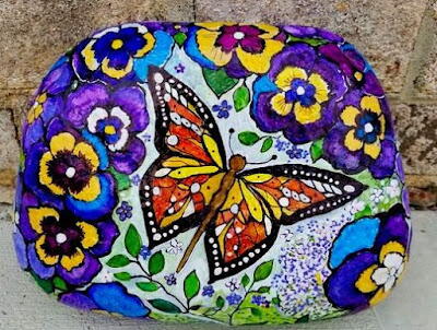 How To Paint A Butterfly Rock