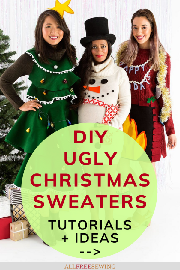 12+ Ugly Christmas Sweater Ideas & Tutorials | AllFreeSewing.com